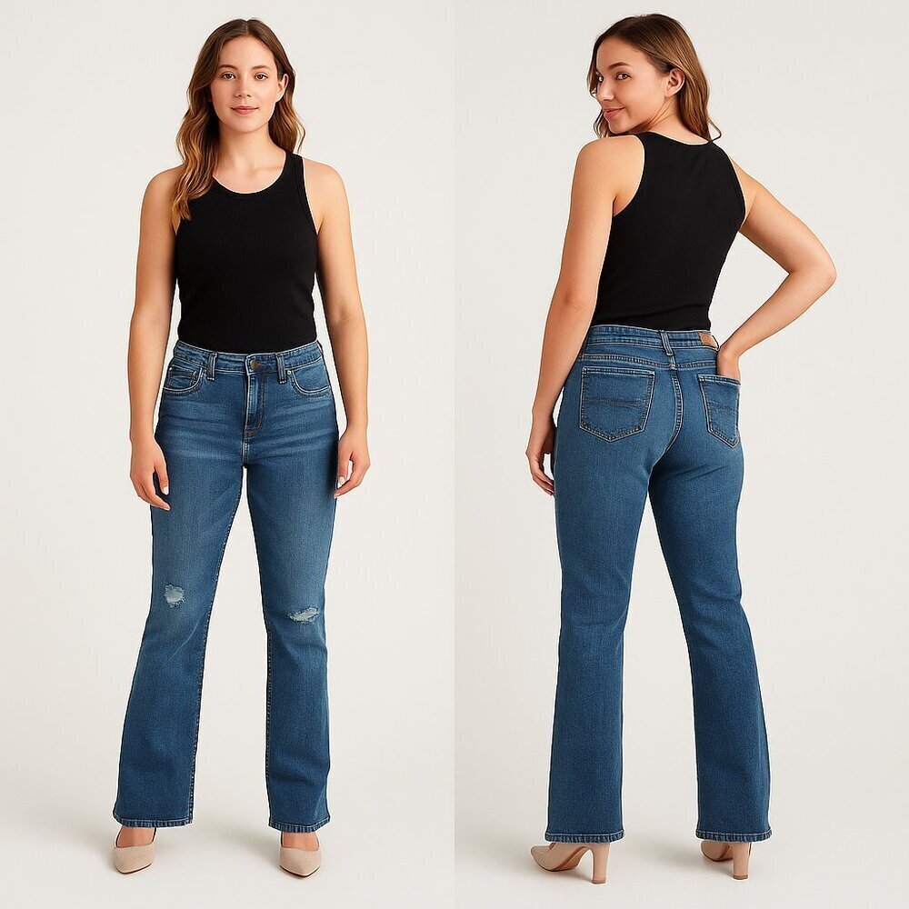 AEROPOSTALE πΈ Womenβs Mid-Rise Authentic Flare Jeans π Size 9/10 Short πΌβ¨ - Picture 1 of 15